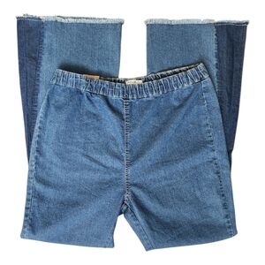 Jolie & Joy Flare Bell Bottom Jeans Raw Hem Pull-on Size 20 Boho Western NWT
